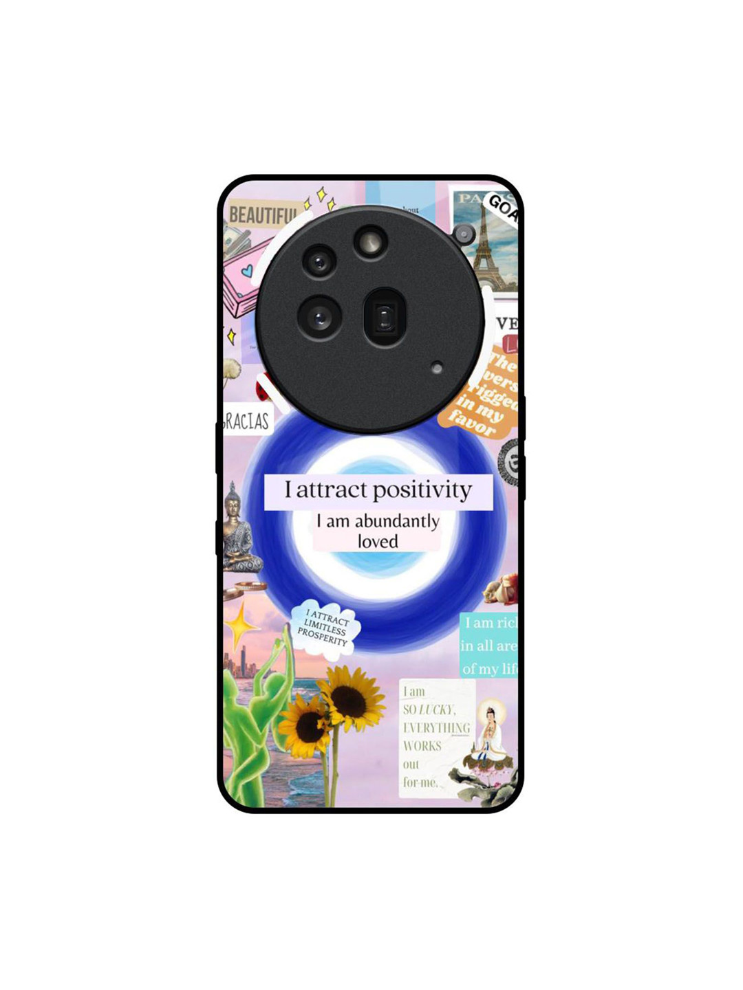 QRIOH Unisex Typography Printed Nothing Phone 3a Pro Fusion Glass Case Mobile Accessories