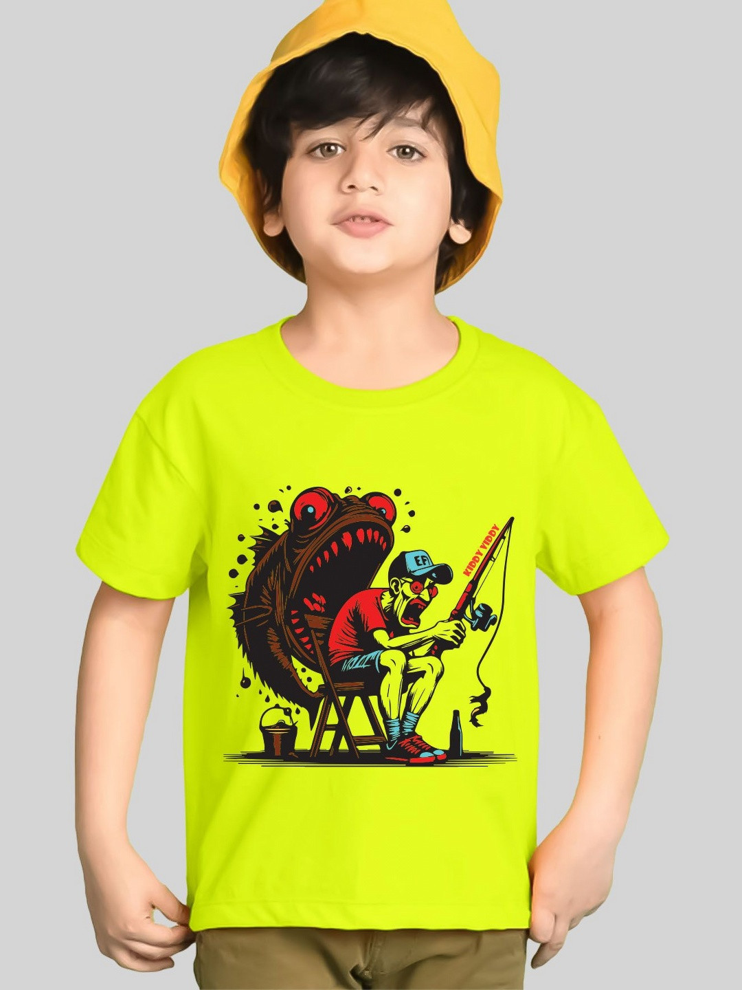 Kiddy Viddy Boys Graphic Printed Round Neck T-shirt