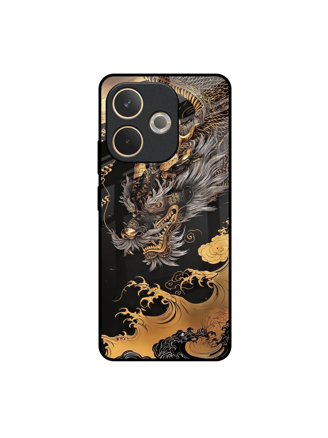 QRIOH Unisex Oppo A5 Pro 5G Obsidian Majesty Impact Resistant Glass Back Case