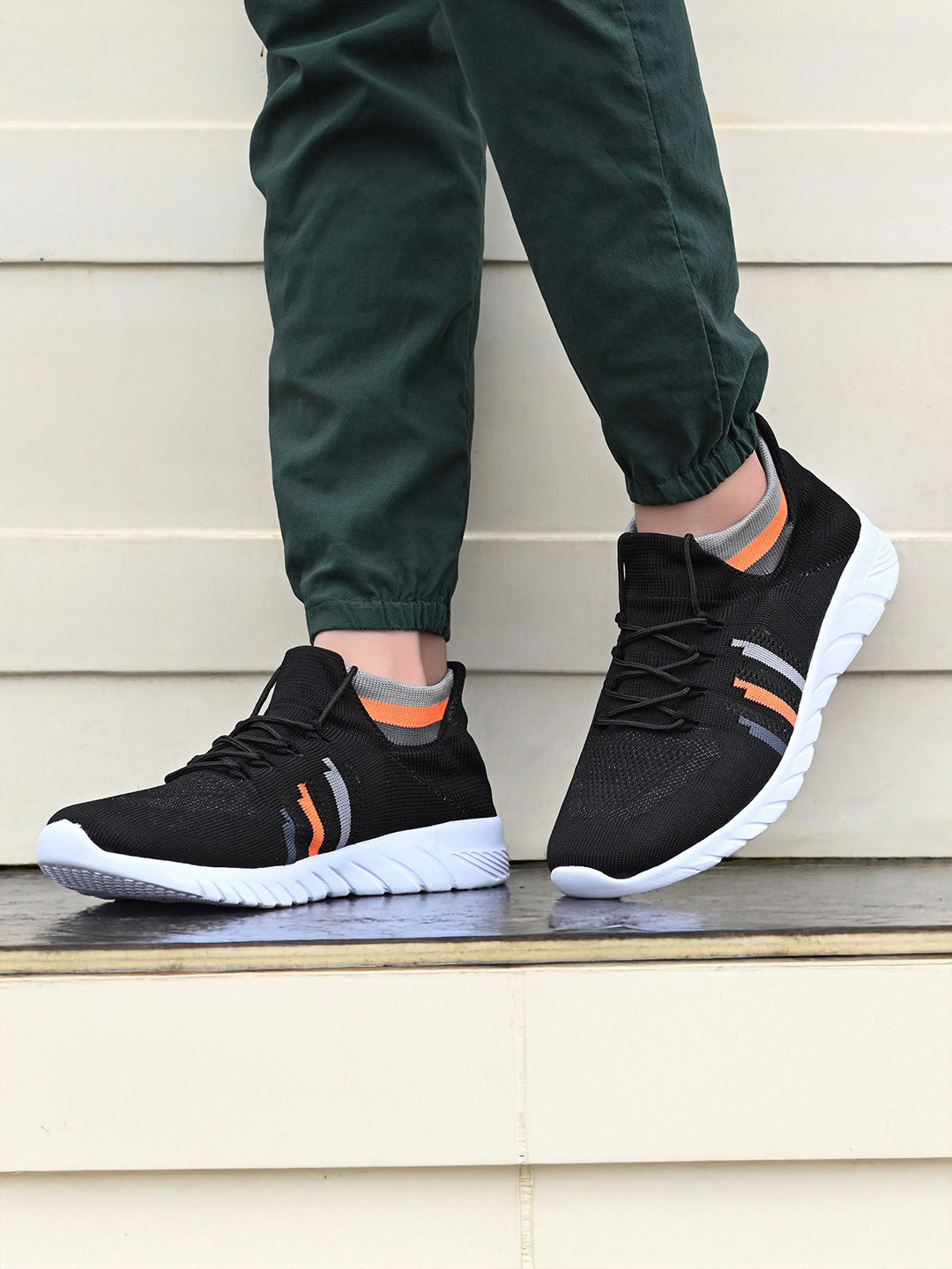 BIRDE Men Mesh Colorblocked Running Lace-Ups Sports Shoes