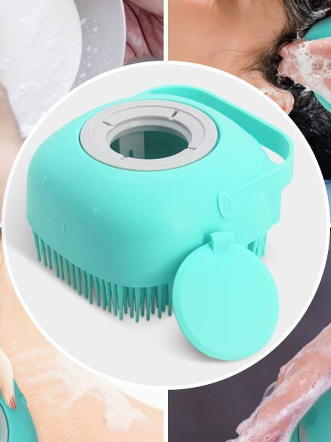 Body Bathing Scrubber Brush For Exfoliating With Soap Dispenser
