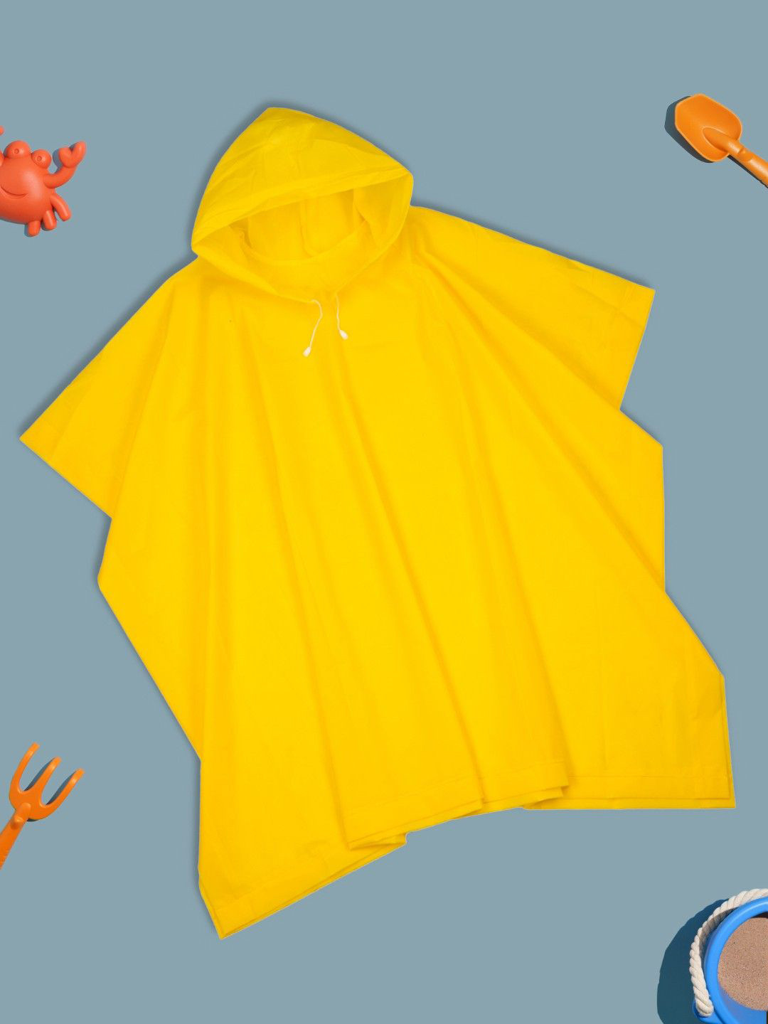 Yellow Bee Boys Hooded Poncho Rain Jacket