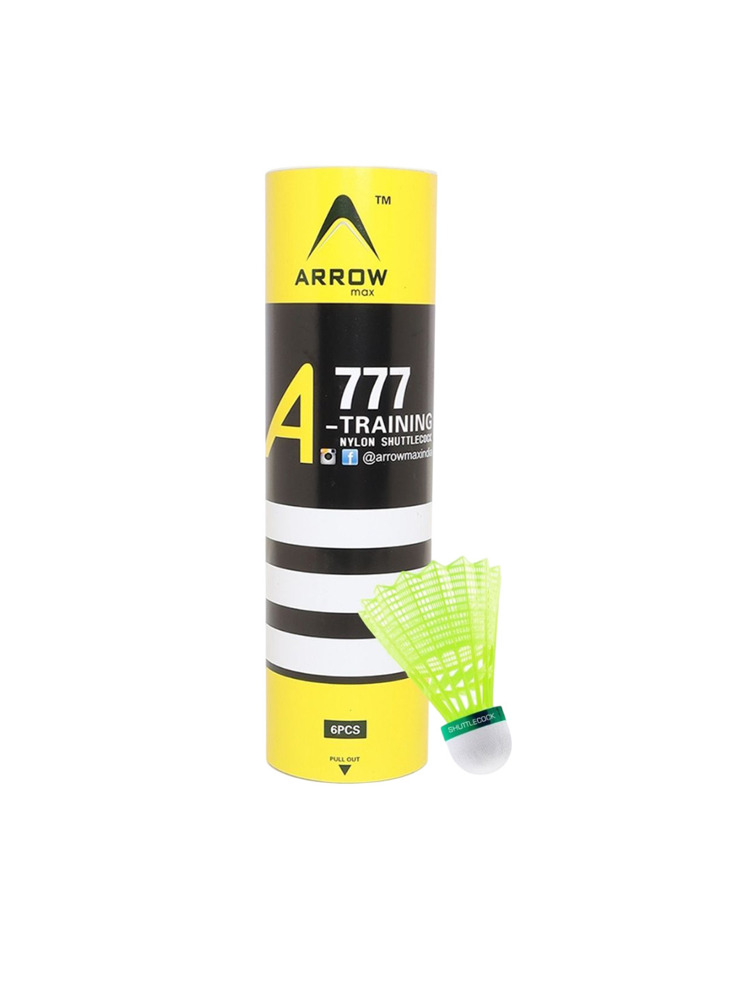 ARROWMAX Pack Of 6 A-777 Training Badminton Shuttlecocks