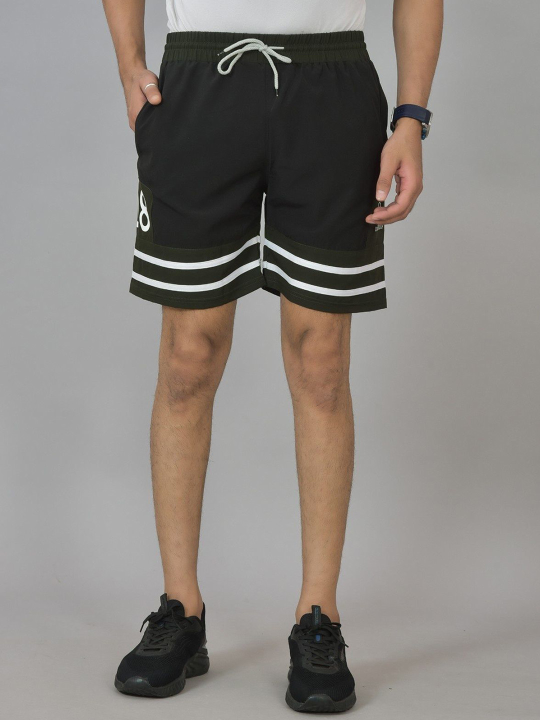 UNDERLOOP Men Mid-Rise Rapid-Dry Sports Shorts