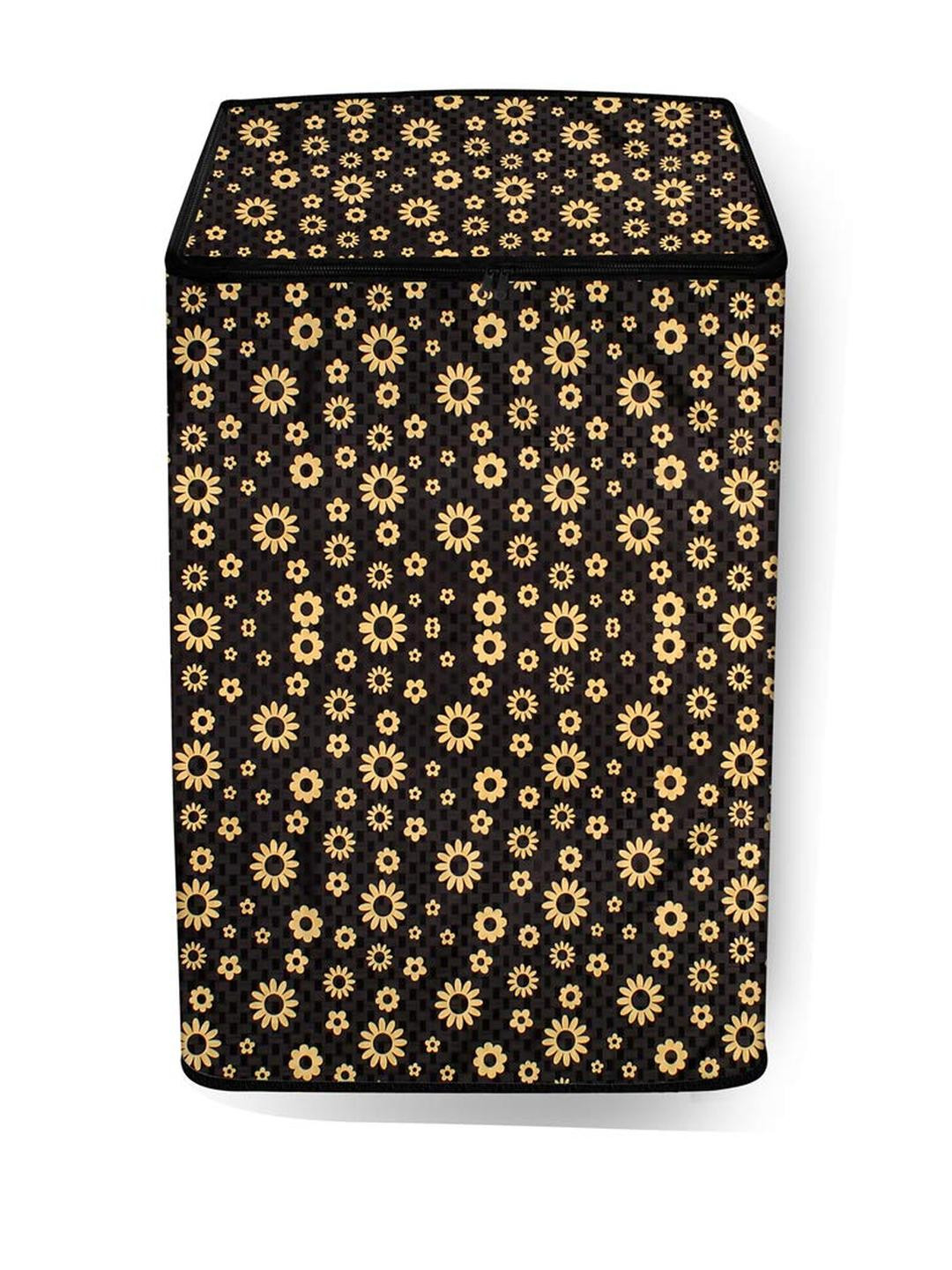 The Furnishing Tree Washing Machine Cover Floral Pattern Yellow Compatible for Whirlpool 6.2 Kg Ful