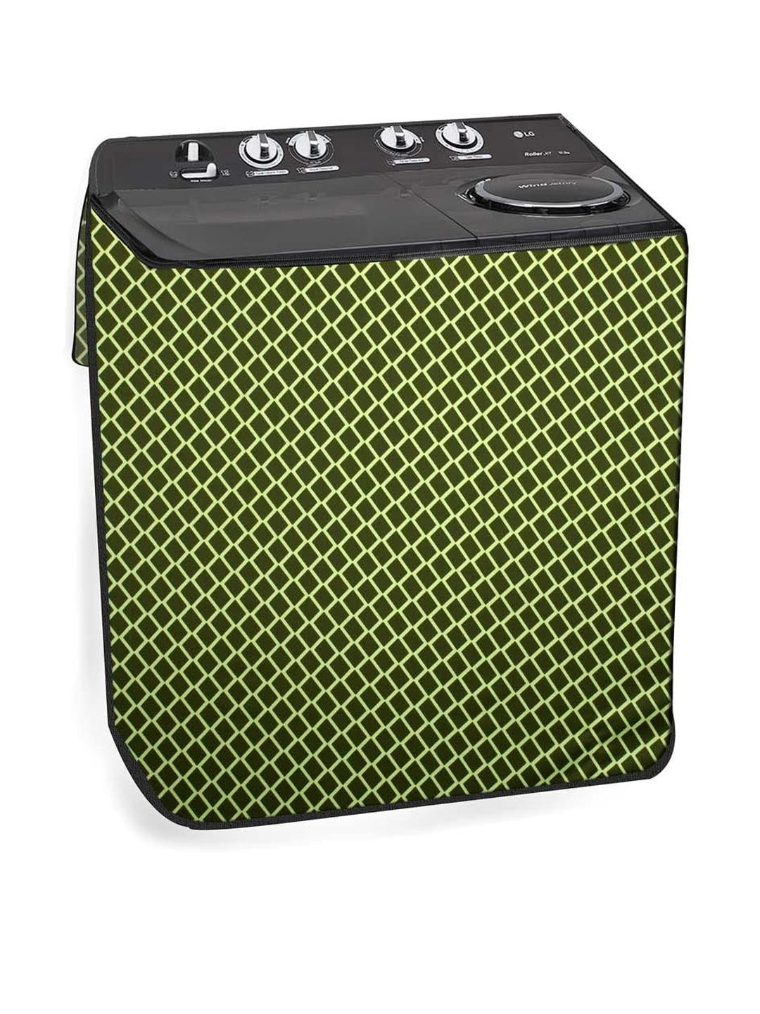 The Furnishing Tree Washing Machine Cover Check Military Compatible for Samsung 8.5 Kg Semi-Automat