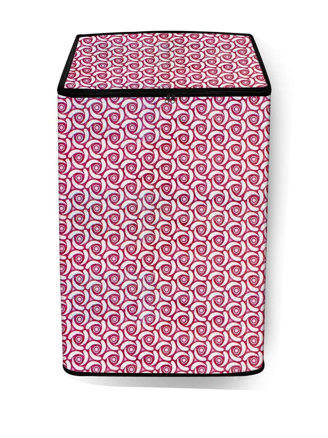 The Furnishing Tree Washing Machine Cover Packed Pattern Pink Compatible for Whirlpool 8 kg Fully-A