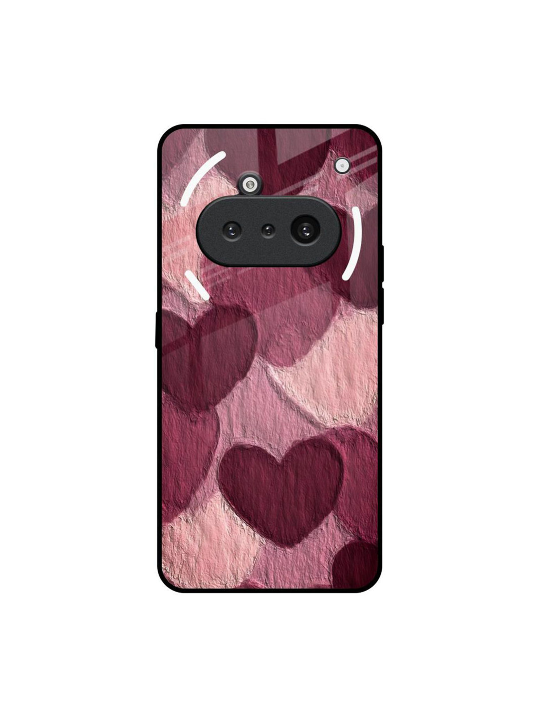 QRIOH Unisex Nothing Phone 3a Sweetheart Patterned Impact Resistant Glass Back Case