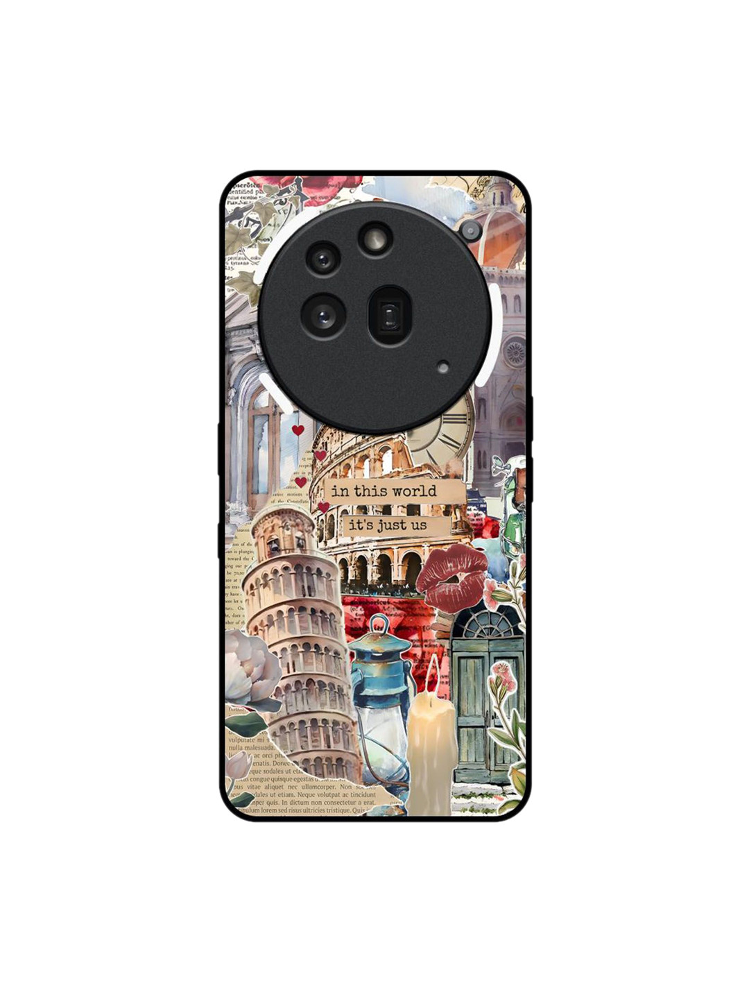 QRIOH Unisex Nothing Phone 3a Pro Italian Vibes Impact Resistant Glass Back Case