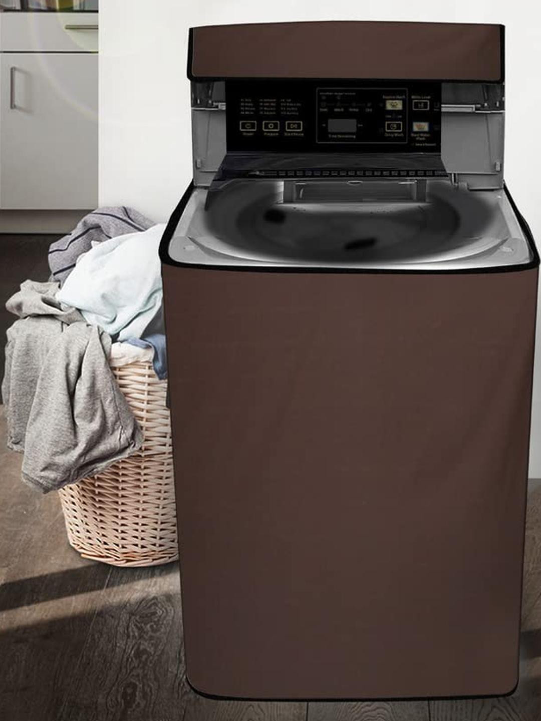 The Furnishing Tree Washing Machine Cover Coffee Compatible for Whirlpool 7 Kg Fully-Automatic Top