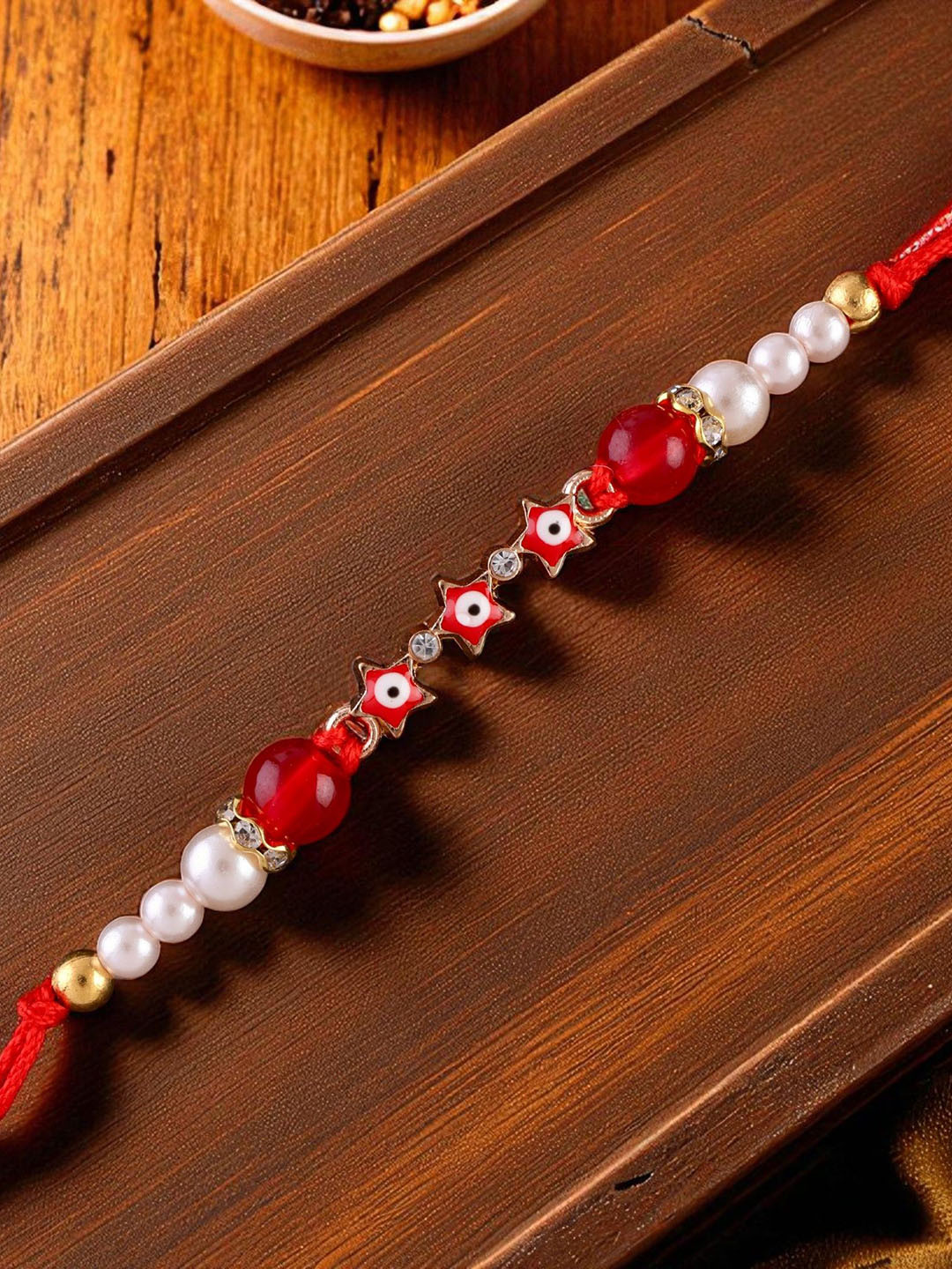 SHONA'S STYLE Evil Eye Beaded Thread Rakhi