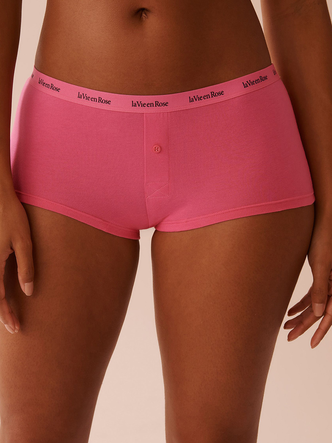 La Vie en Rose Mid-Rise Boy Shorts Briefs 20100545-60102-XS