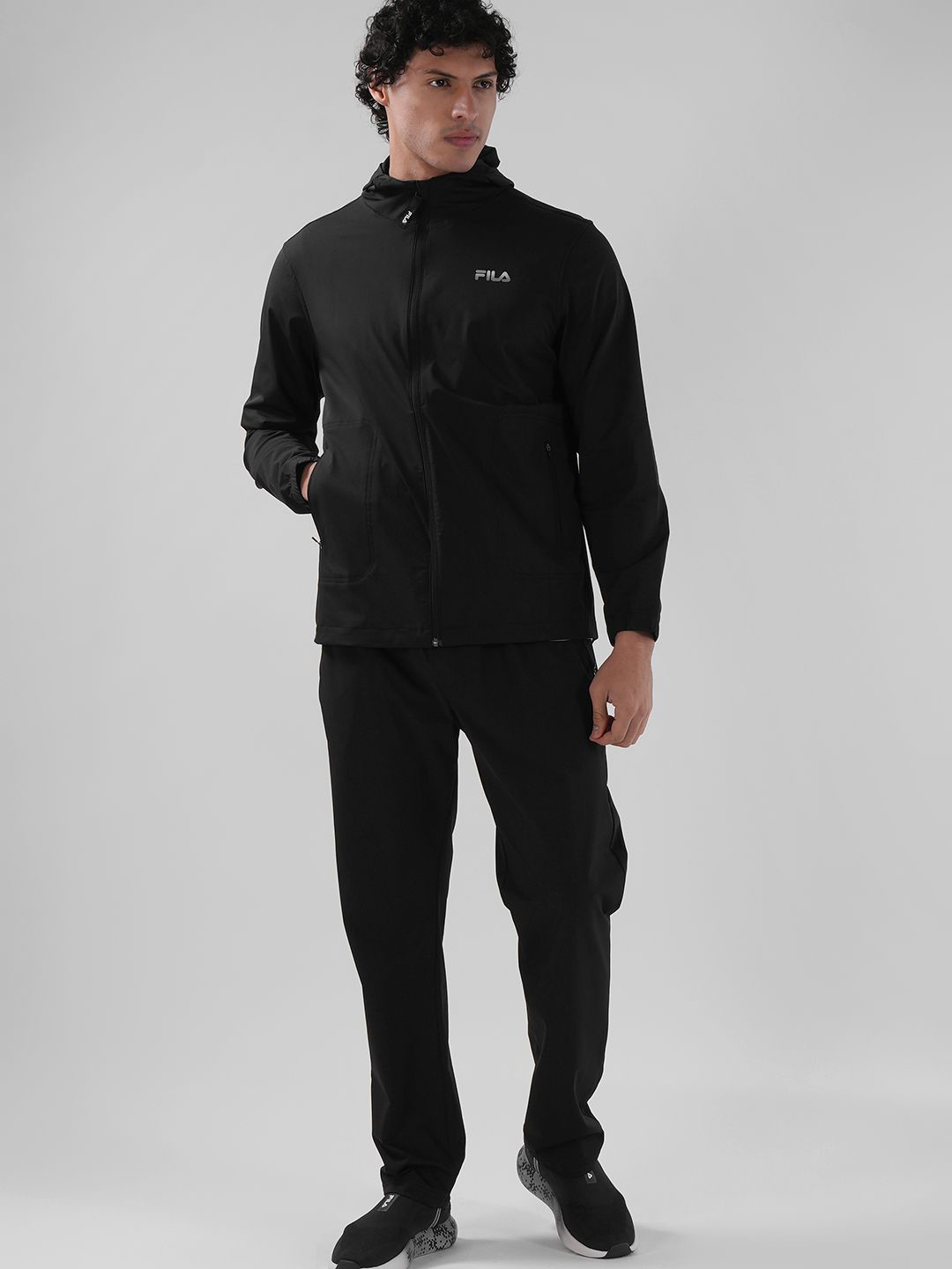 FILA Men Mid-Rise Relaxed-Fit Track Pants