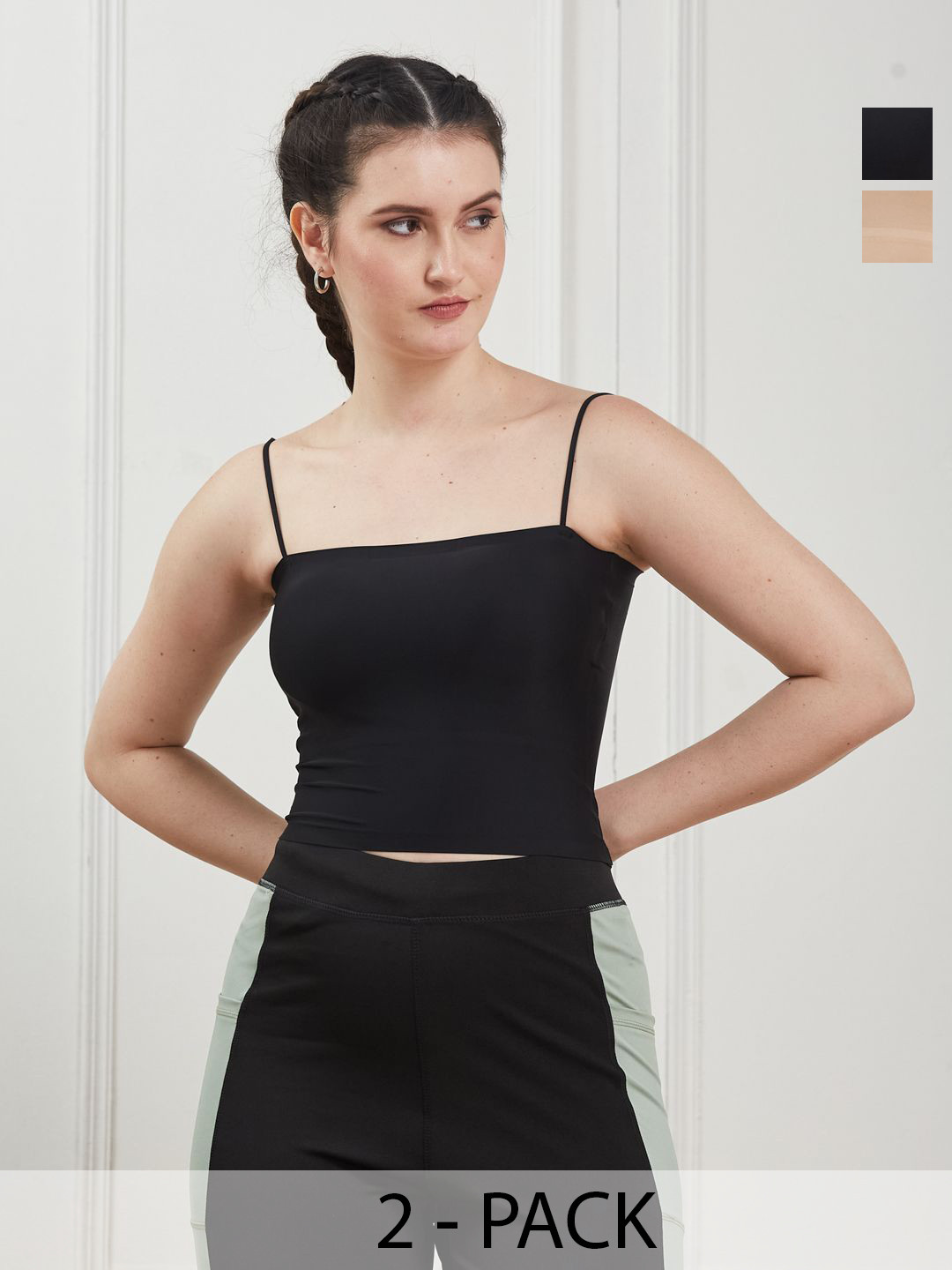 SECRETS BY ZEROKAATA Women Pack of 2 Assorted Padded Bralette Tops