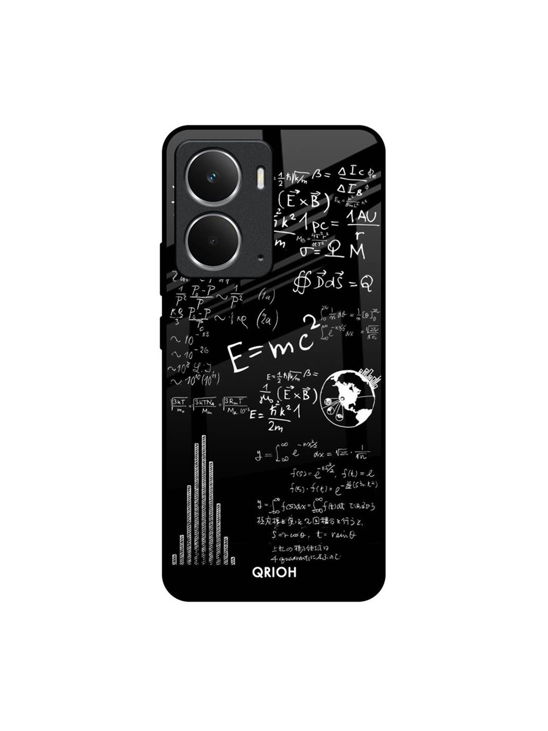 QRIOH Unisex Realme P3 5G Geometric Shockproof Glass Back Case