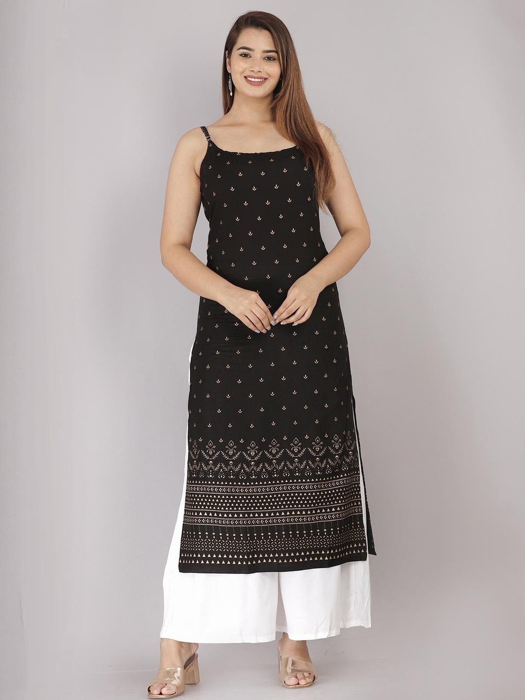 HARSUKHI Women Black Kurtis