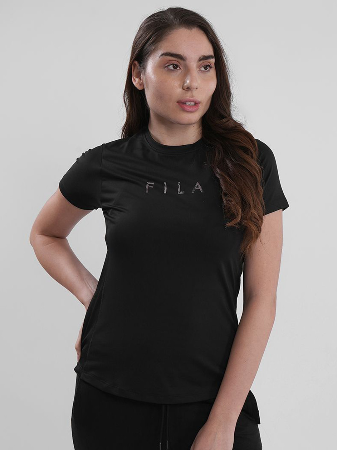 FILA Disera Brand Logo Printed Round Neck Relaxed Fit T-shirt