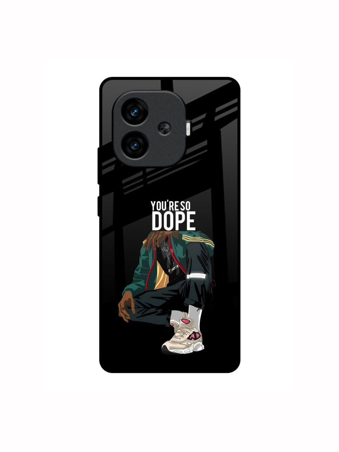 QRIOH Unisex iQOO Neo 10R 5G Dope Person Impact Resistant Glass Back Case