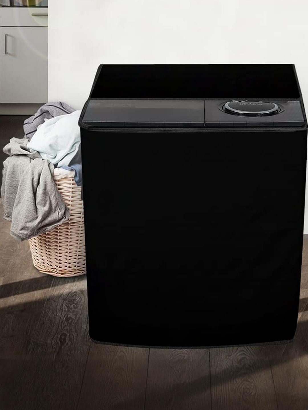 The Furnishing Tree Washing Machine Cover Black Compatible for Whirlpool 7.5Kg Semi-Automatic Top L