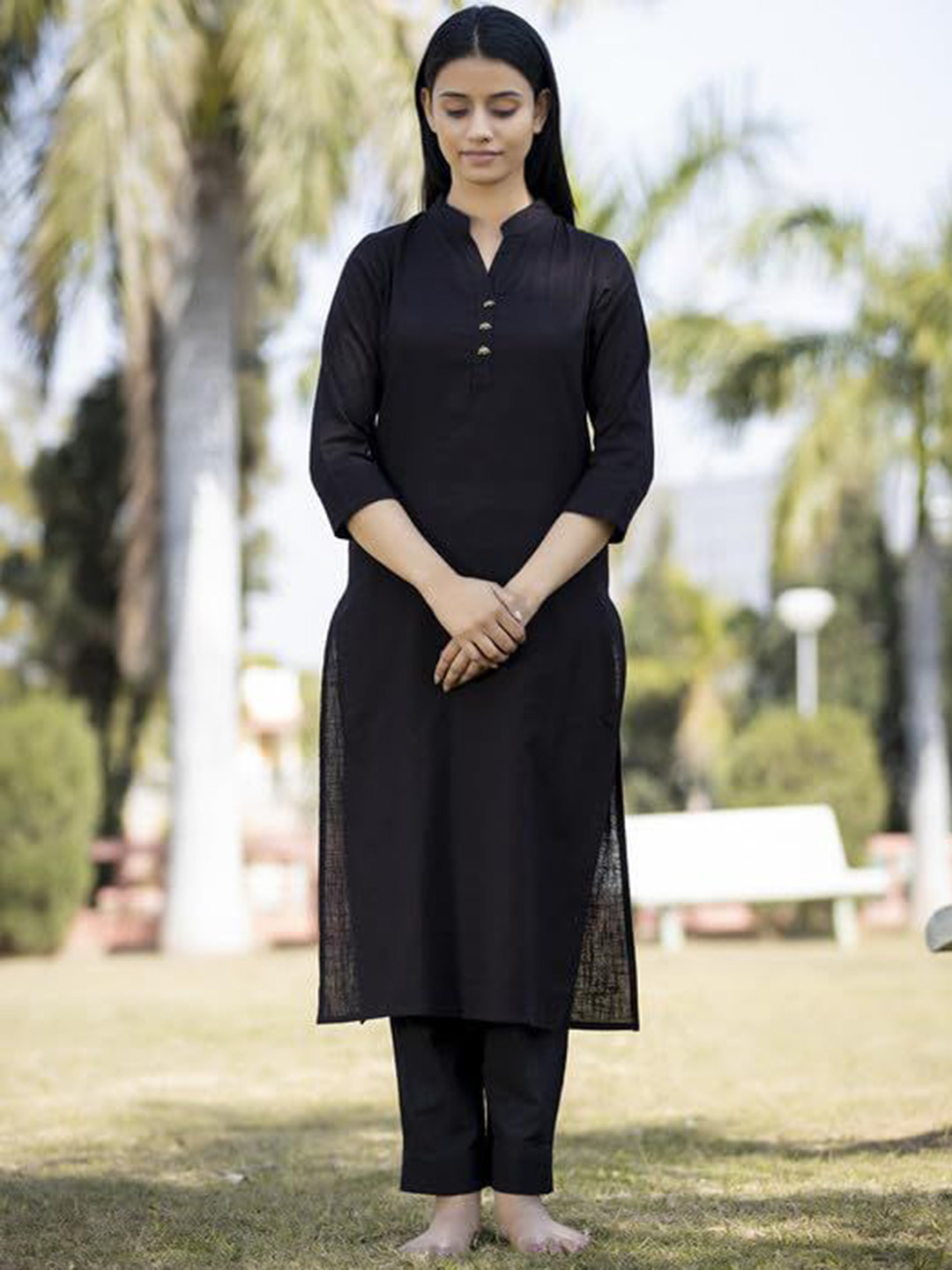 SYMPLE Women Pure Cotton Kurta with Trouser
