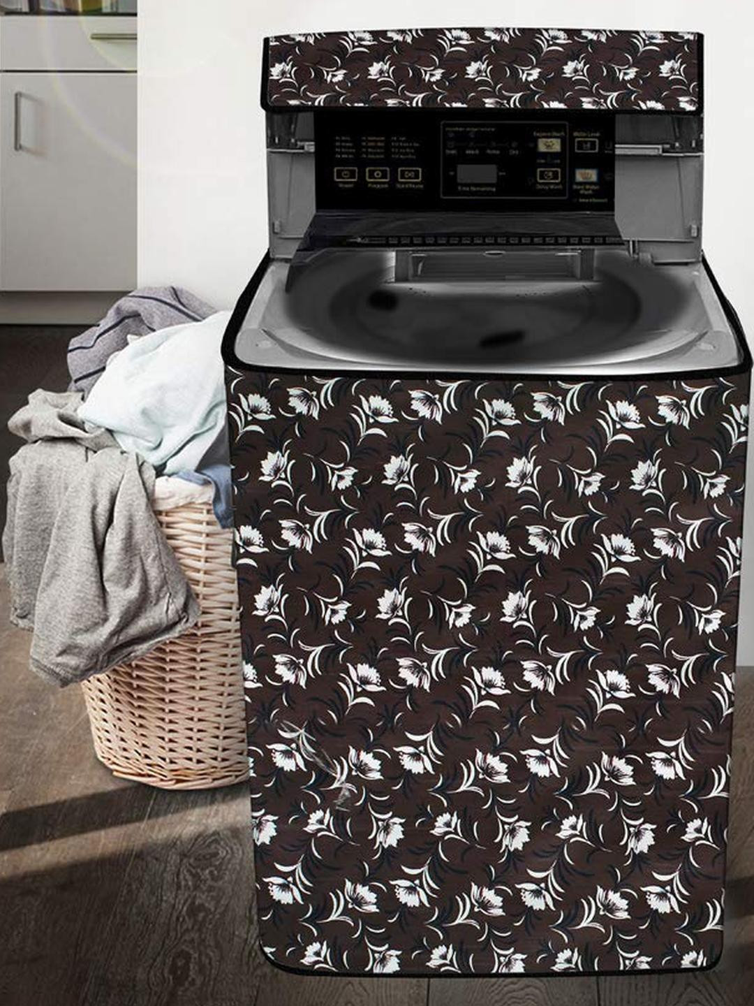 The Furnishing Tree Floral Printed Water Proof Whirlpool Top Load Washing Machine Cover