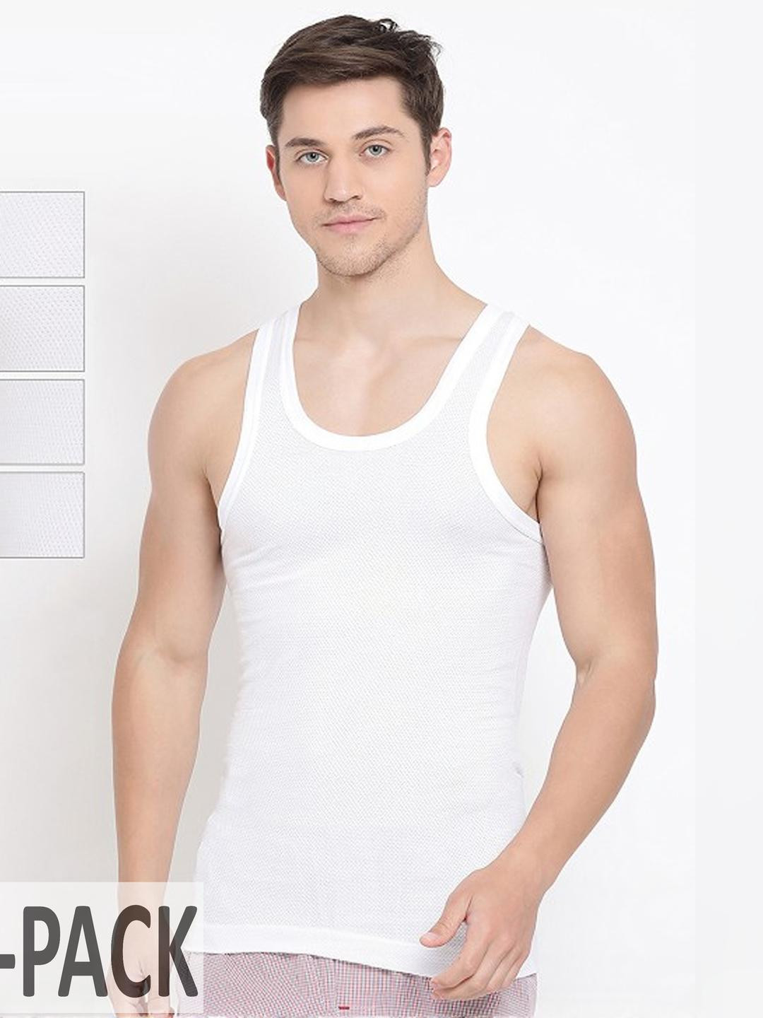 50 COTTON ULTRA COMFORTABLE MEN'S GYM VEST (PACK of 4)