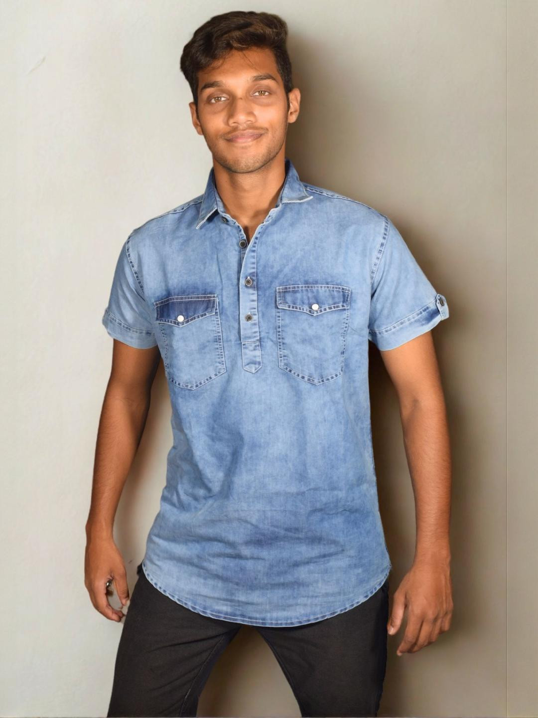DENIMKING Men Blue Kurtas