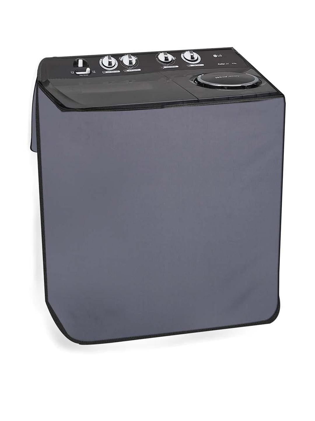 The Furnishing Tree Washing Machine Cover Grey Compatible for LG 8 KG Semi-Automatic Top Loading P8