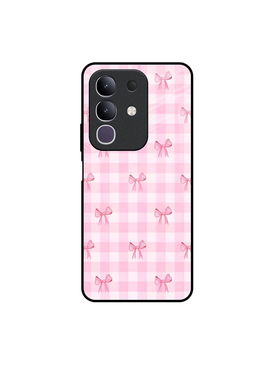 QRIOH  Bowtique Pattern Printed Vivo T4x 5G Back Case Mobile Accessories
