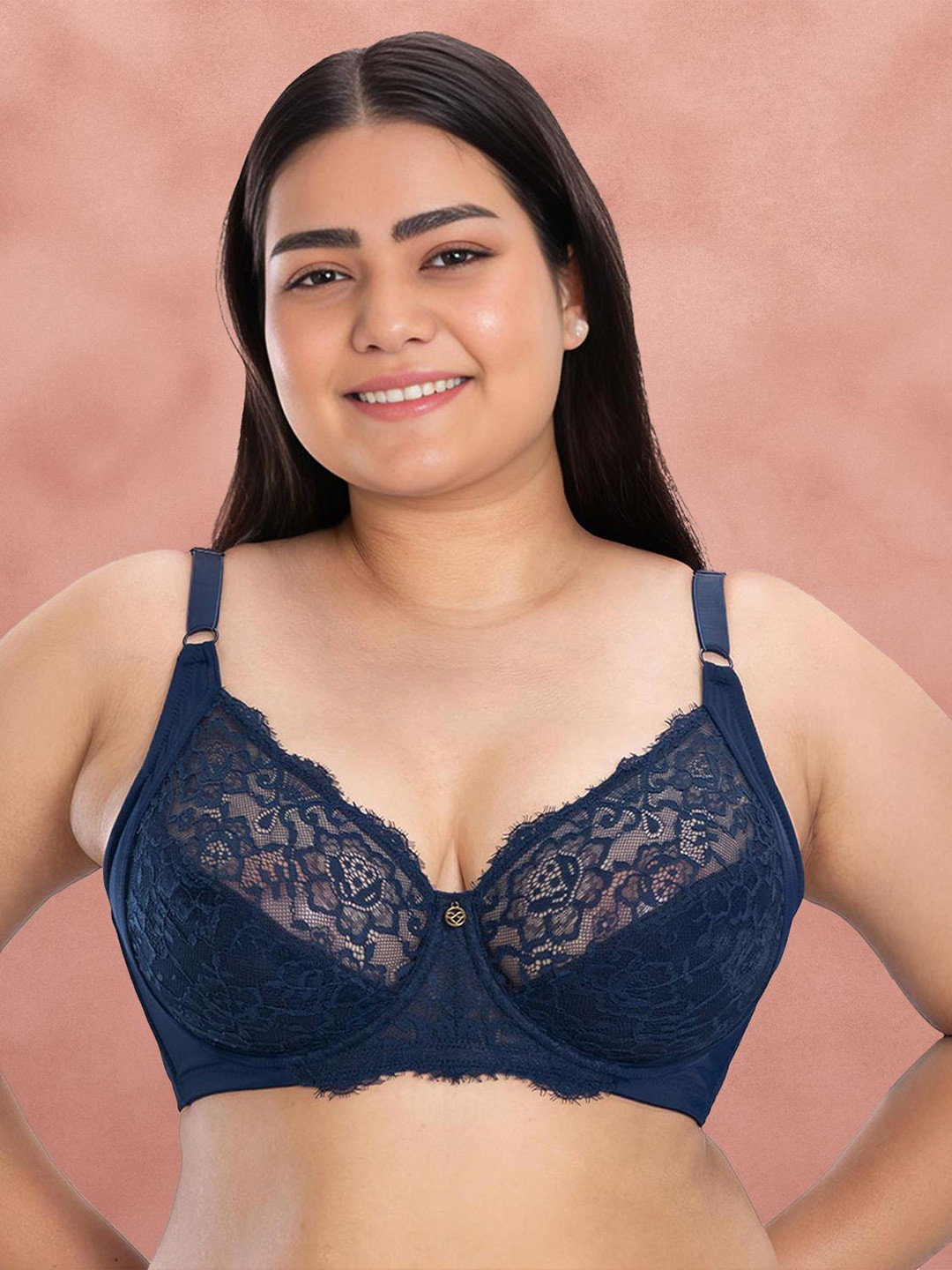 shyaway Abstract Lace Medium Coverage Non Padded Underwired Everyday Bra