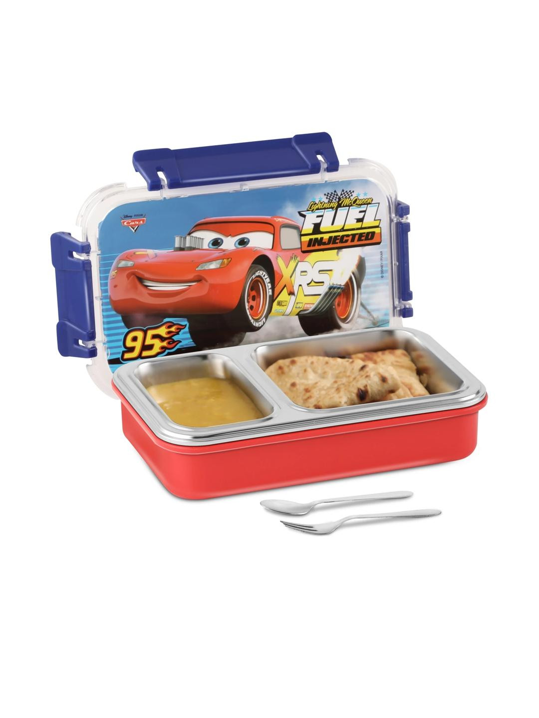Jaypee Toon Box 2 Car Red Inner Steel Lunch Box