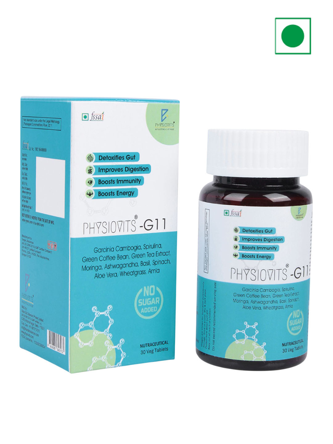 Physiovits G11 Suprgreen For Detoxification - 30 Tablets