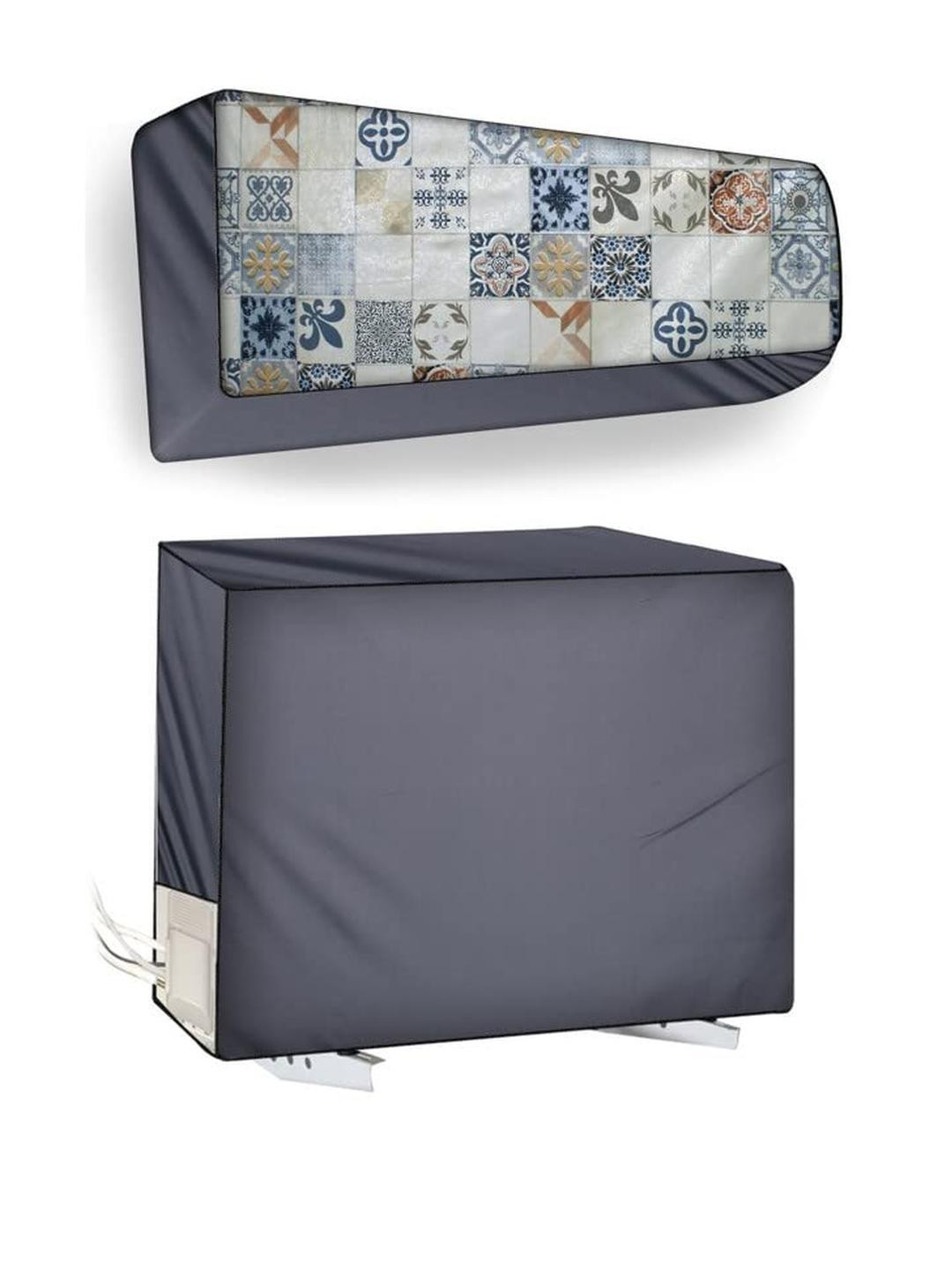 The Furnishing Tree Split AC Cover Set of Indoor and Outdoor Unit Used for 2 Ton Bluestar DNU Mosai