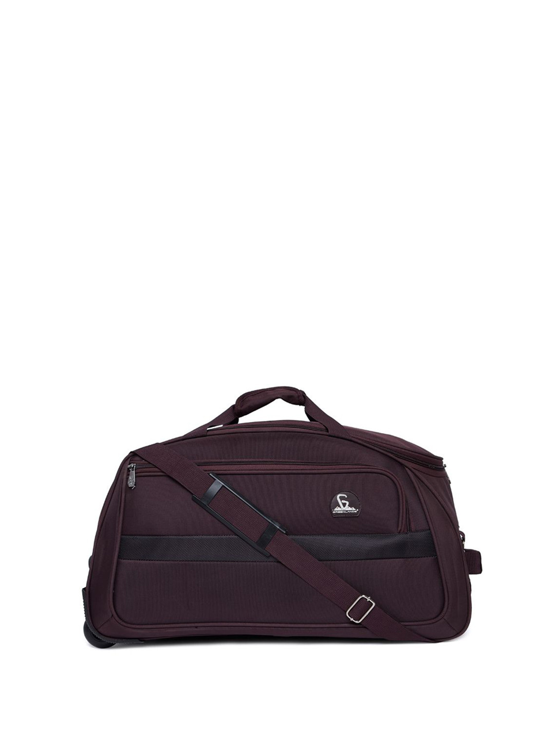 GREENLANDS Unisex Large Duffel Trolley Bag Shoulder Straps