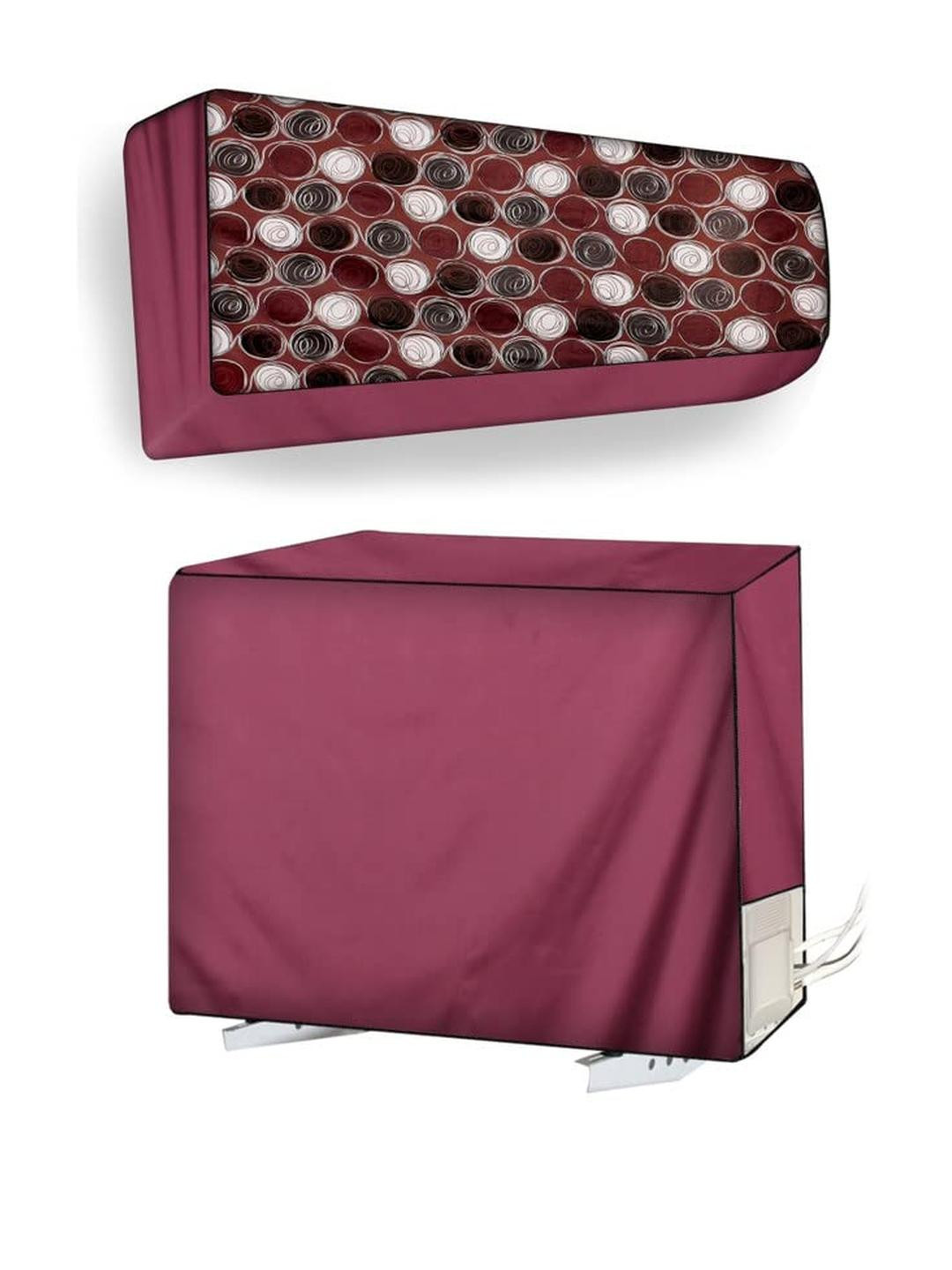 The Furnishing Tree Split AC Cover Set of Indoor and Outdoor Unit Used for 2 Ton Bluestar DNU Abstr