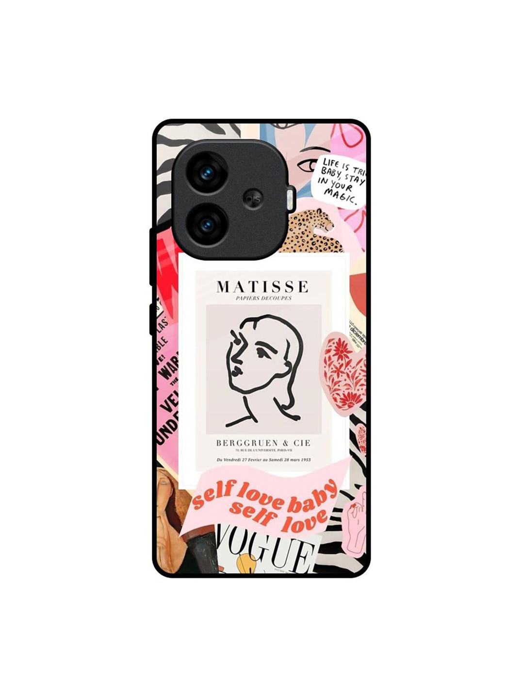 QRIOH Self Love Quirky Printed iQOO Neo 10R 5G Glass Back Case Mobile Accessories