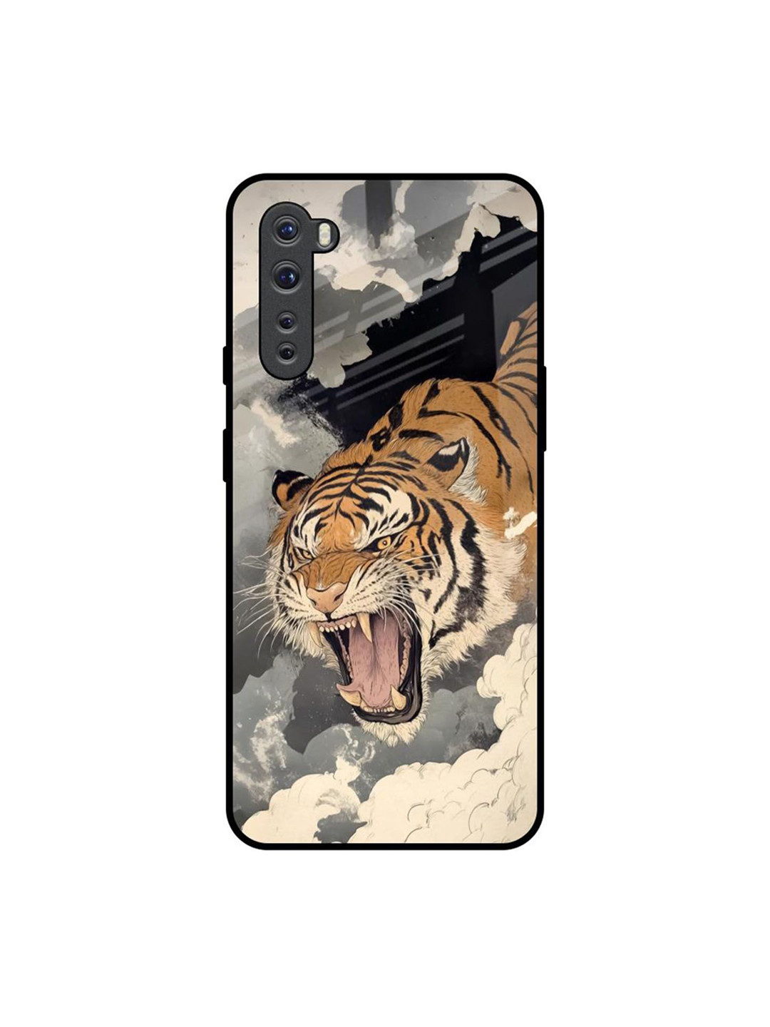 QRIOH Quirky Printed OnePlus Nord Glass Back Case Mobile Accessories