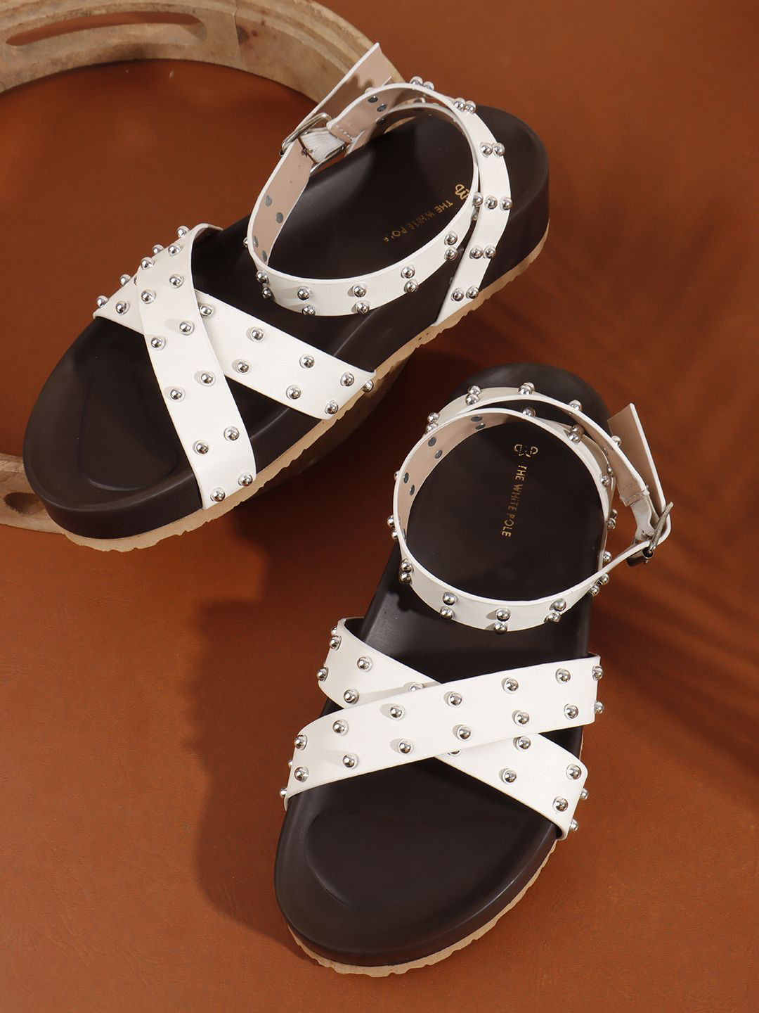 THE WHITE POLE Women Casual  Easy to Wear Perfect Fit Flat Sandals