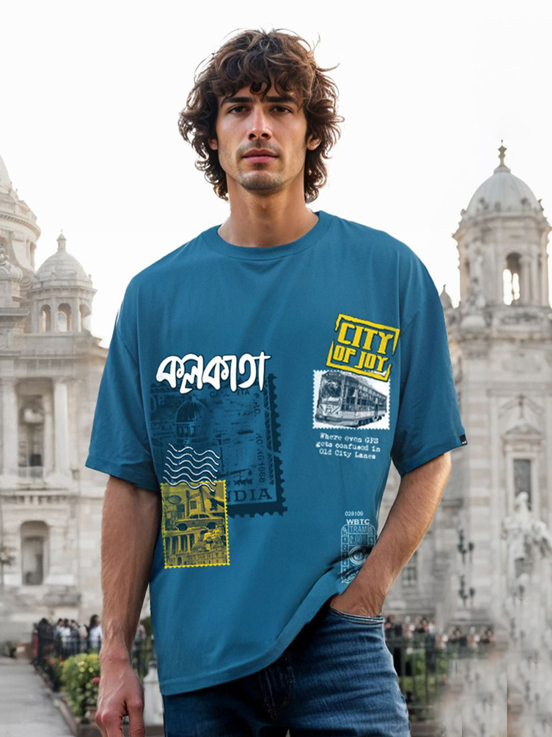 Bewakoof Heavy Duty Graphic Printed Drop-Shoulder Sleeves Oversized Cotton T-shirt