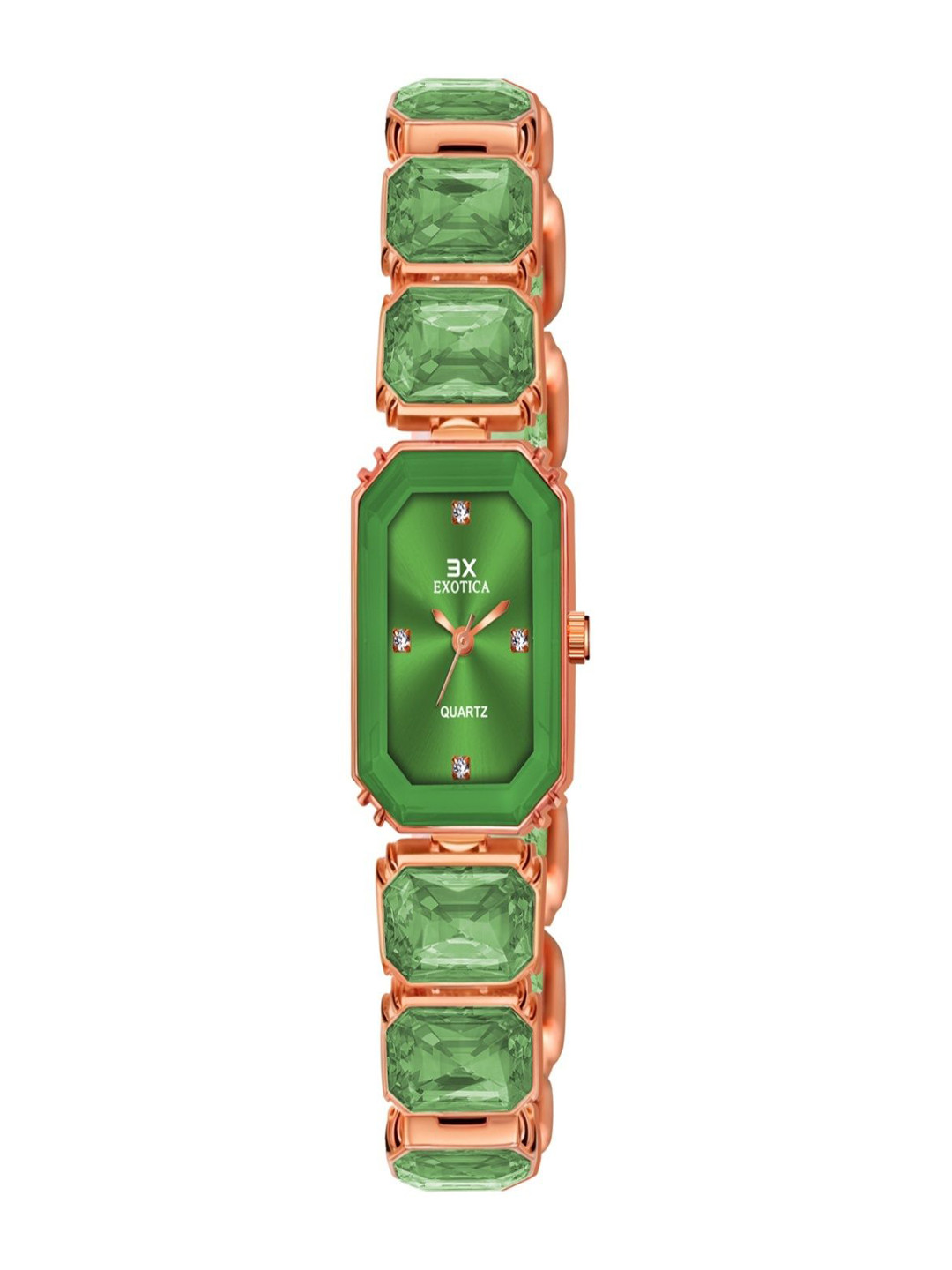 Exotica Fashion Girls Embellished Dial & Bracelet Style Straps Watch EX-6076-Green