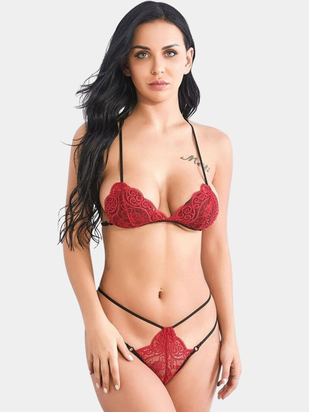LoveAasan Women Nylon Lingerie Set