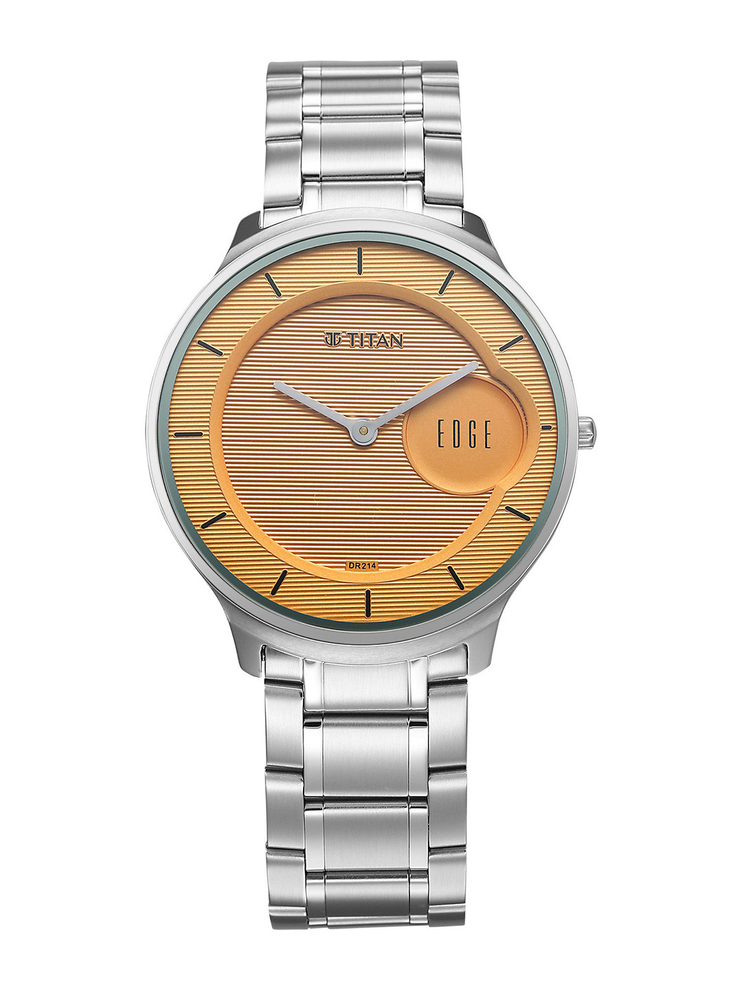 Titan Edge Murals Quartz Yellow Round Dial Men's Analog Watch - 1843SM05