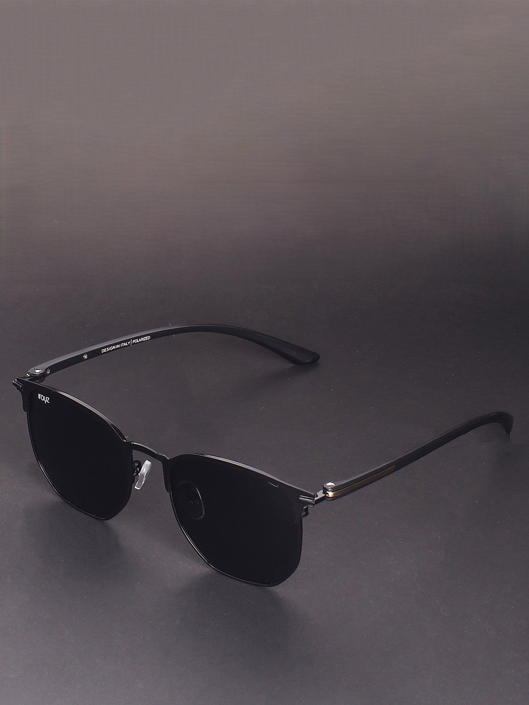 Irayz Unisex Square Sunglasses with Polarised and UV Protected 5070-Full-Black