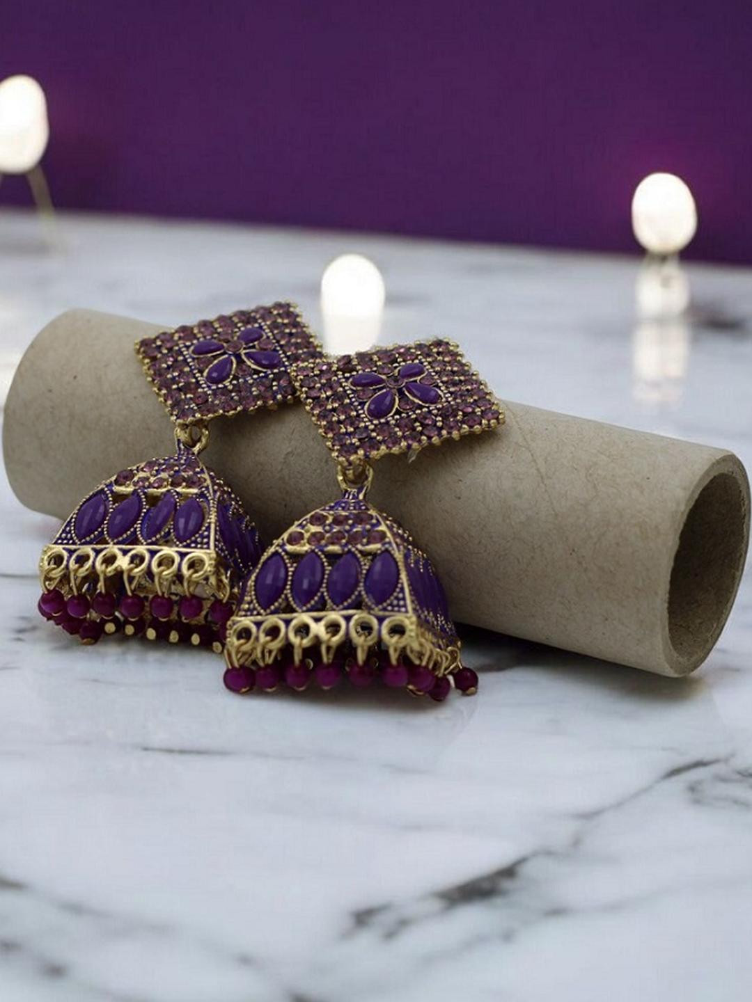 Uniqon Women Purple Earrings