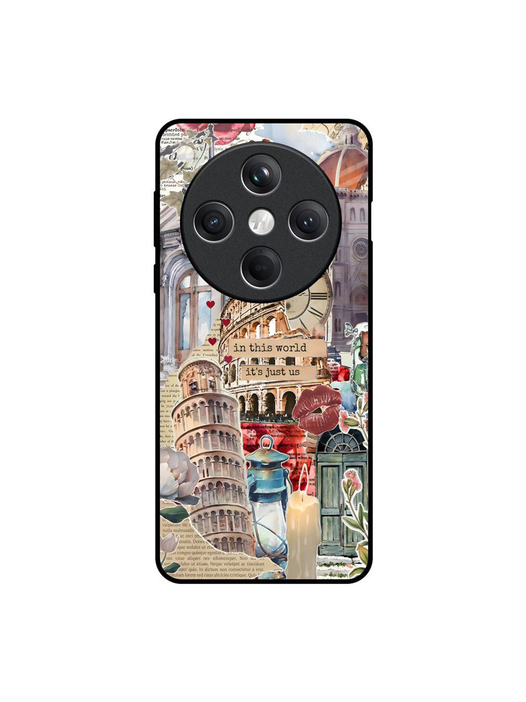 QRIOH Unisex Oppo Find X8 5G Italian Vibes Impact Resistant Glass Back Case