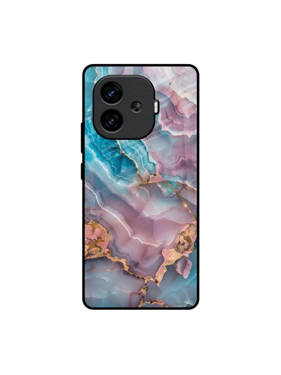QRIOH Unisex iQOO Neo 10R 5G Abstract Shockproof Glass Back Case