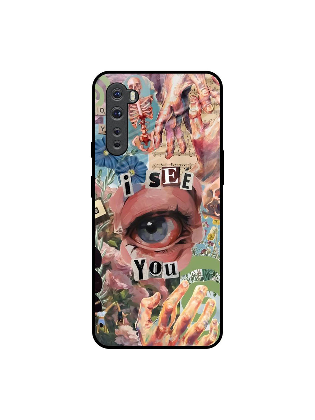 QRIOH Unisex OnePlus Nord Soulful Gaze Impact Resistant Glass Back Case