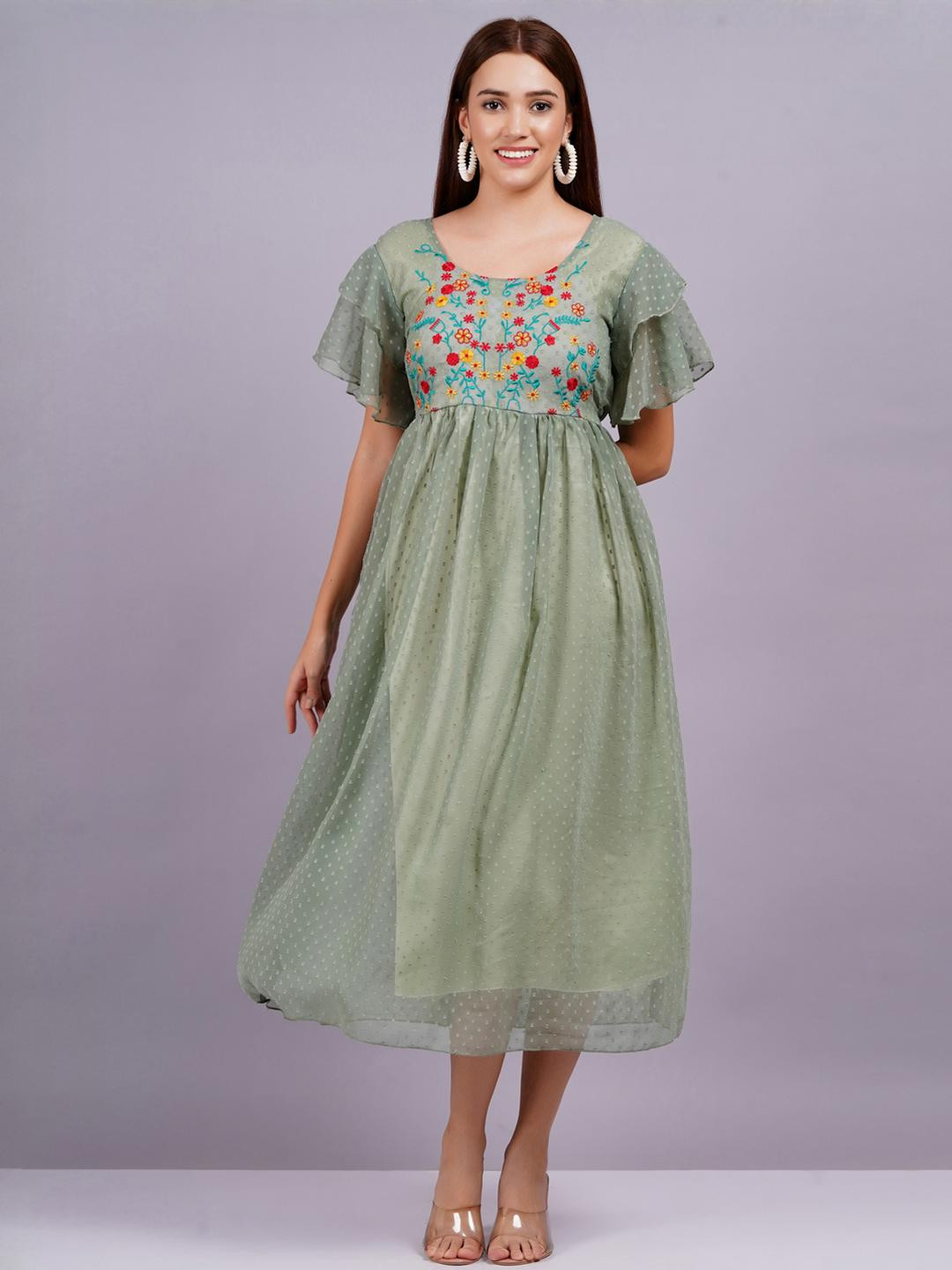 Jyoti Women Lime Green Dresses