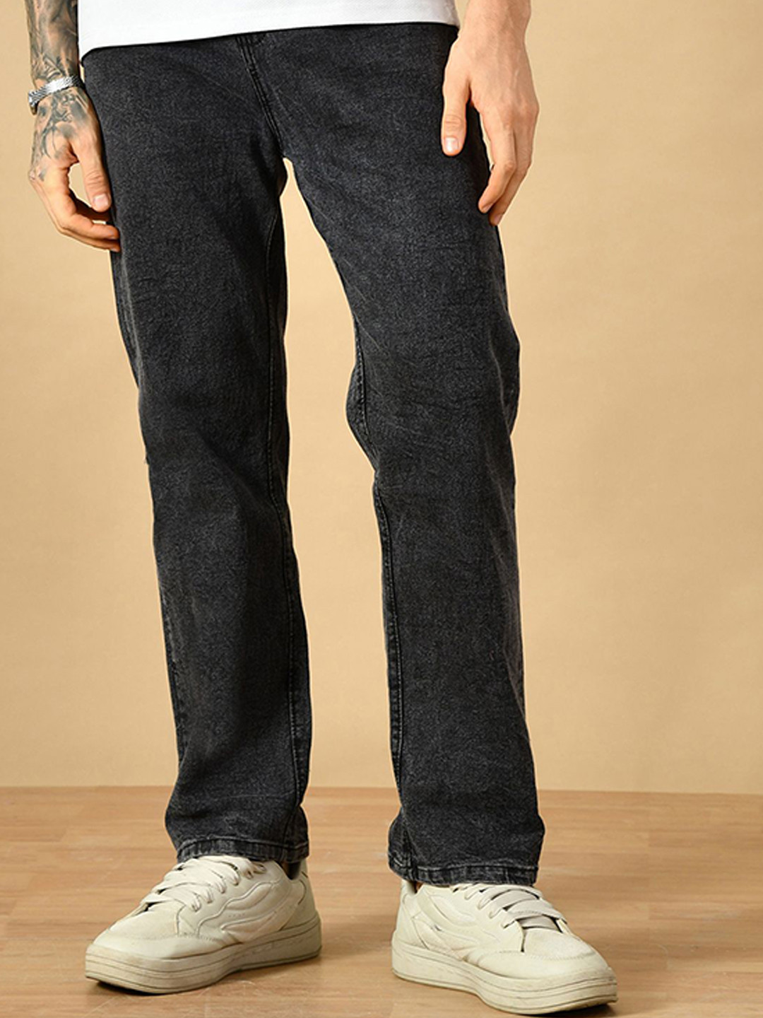 COMFITS Men Classic Mid-Rise Stretchable Baggy Jeans