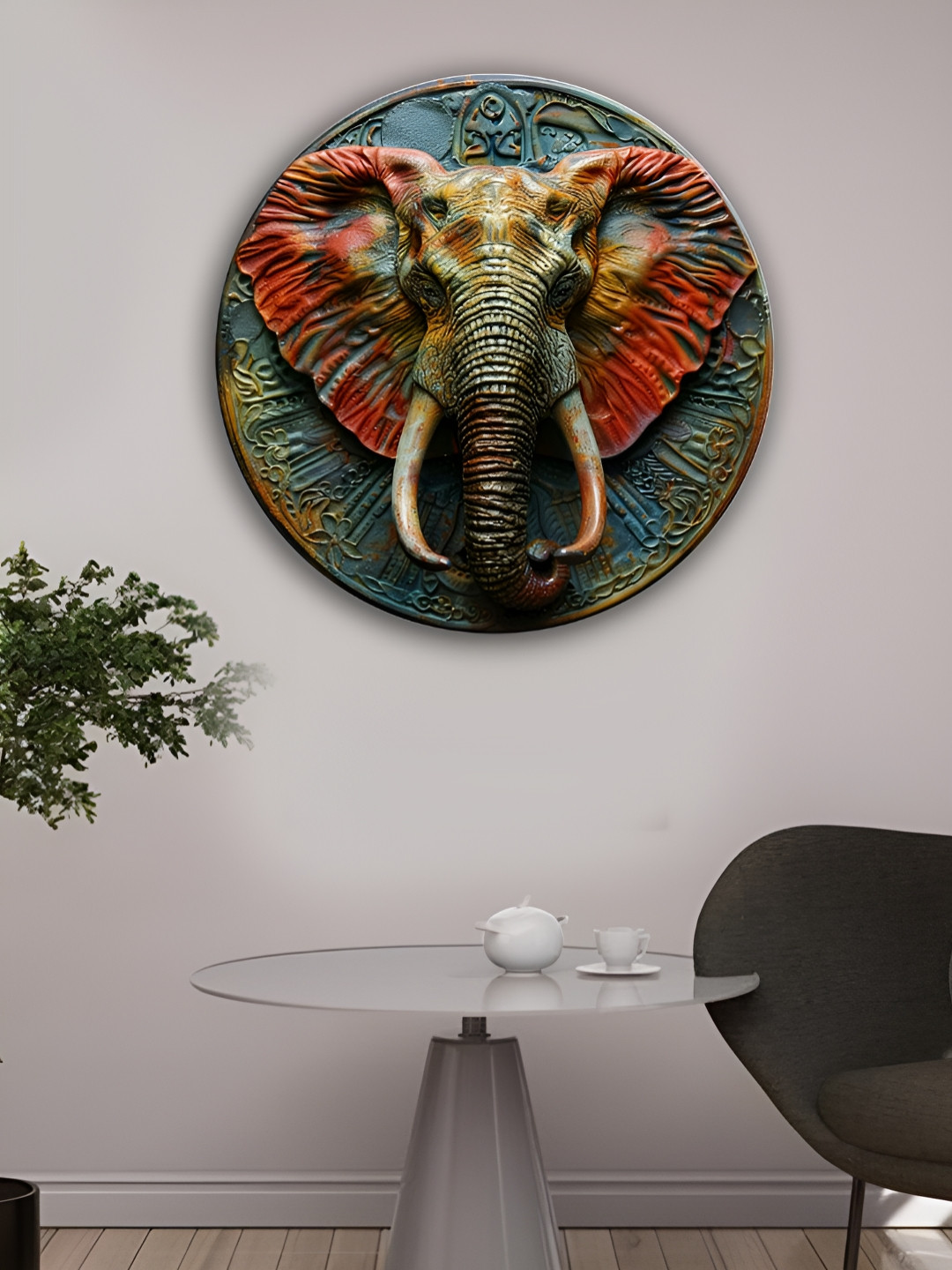 OLIVE TREE Tree hanging wall art Wood Glossy Hall Wall Hangings-5.9In